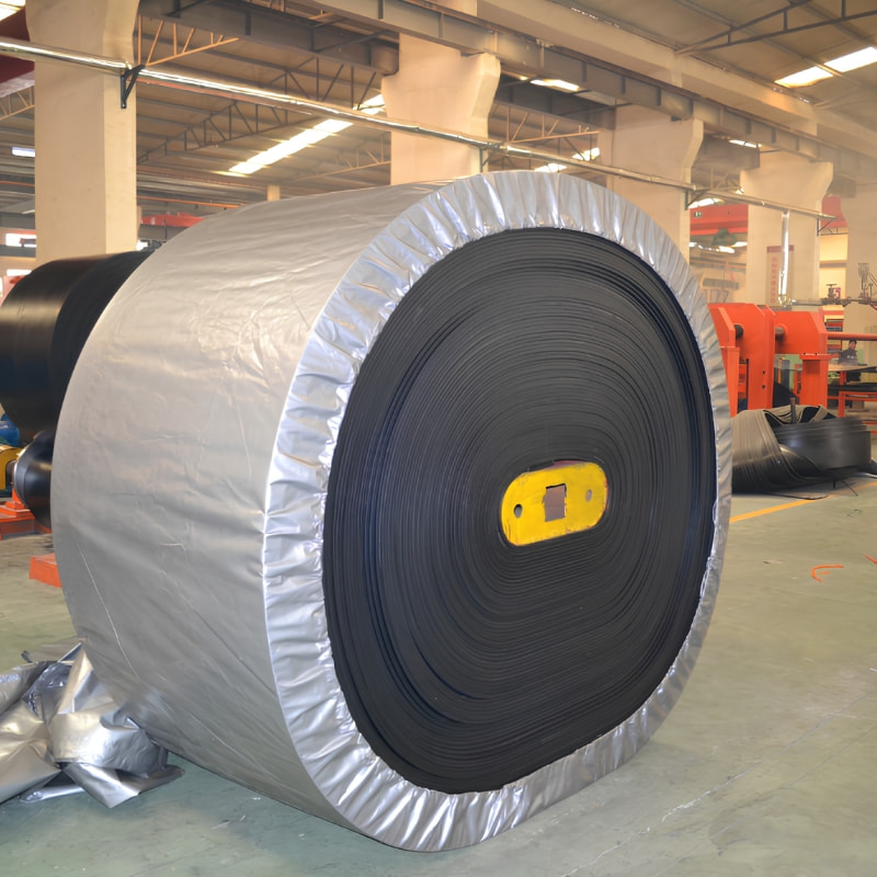 Oil resistant rubber conveyor belt roll overview